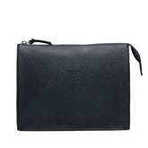 Pocket grande in pelle blu, fatta a mano presso Pianigianibags